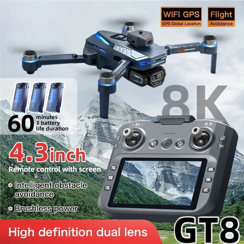 오리지널 GT8 드론 8K 전문가용 듀얼 카메라 GPS - Jjrc Drone X12 리뷰 및 가격